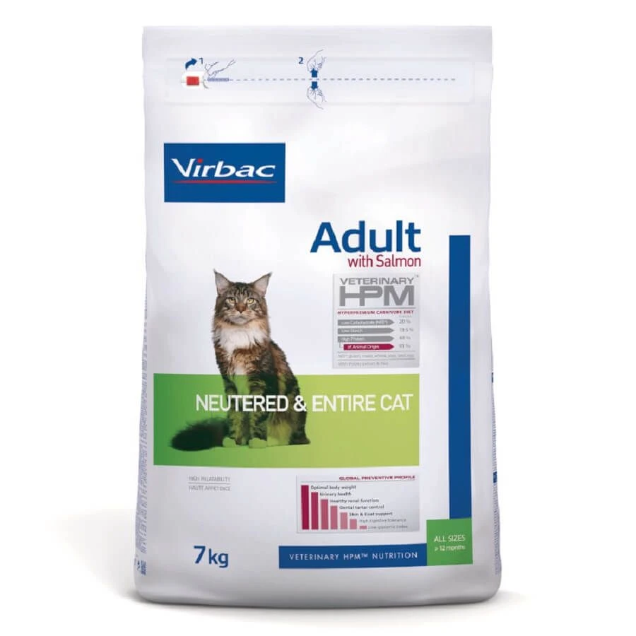 Virbac Veterinary HPM Adult Neutered & Entire Cat Saumon 7 Kg