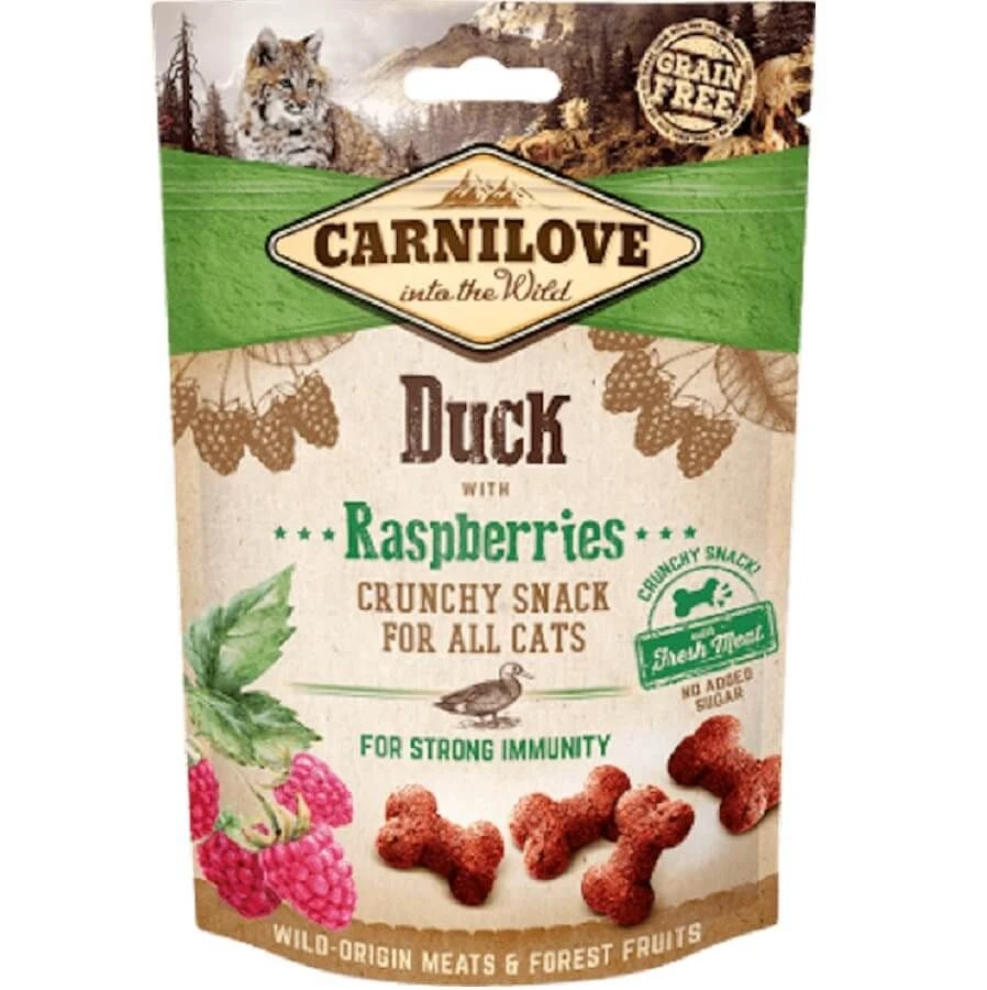 Carnilove Crunchy Snack Canard & Framboises Friandises Chat 50 G 1 Carnilove Crunchy Snack Canard & Framboises Friandises Chat 50 G