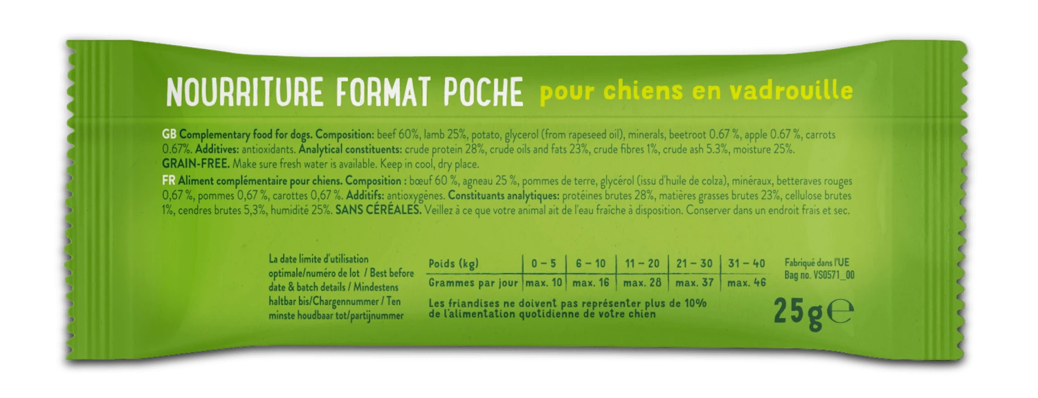 Edgard & Cooper Barre Pour Toutou Overbooké Agneau & Boeuf 25 G – Image 2