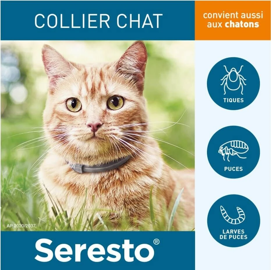 Seresto Collier Antiparasitaire Chat X2 2 Seresto Collier Antiparasitaire Chat X2 – Image 2